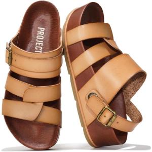 Project Cloud Platform Sandals Women – Strappy Wedges with Comfortable Memory Foam Insole – Lightweight & Non Slip Platform Sandals for Women Footwear (Proud)(Dune)