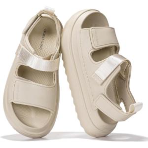 Project Cloud Platform Sandals for Women 2025 – Memory Foam Insole, Lightweight & Slip-Resistant Womens Sandals – Stylish, Beach-Ready Waterproof Women Footwear (Goldie)(Nude)