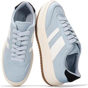 Project Cloud Platform Sneakers for Women – Lightweight Memory Foam Insole Womens Sneakers – Non-Slip Fashion Sneakers for Women Footwear – Women’s Fashion Platform Shoes (Nita)(Sky Blue)