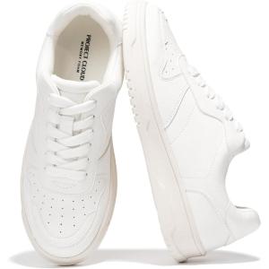 Project Cloud Sneakers for Women – Dunks Woman Comfortable Memory Foam Shoes for Women Footwear, Vegan Leather Women’s Fashion Sneakers, Non-Slip Womens Shoes Machine Wash (Kiki)(White)