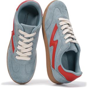 Project Cloud Sneakers for Women – Lace-Up Shoes for Women Trendy Women Sneakers with Memory Foam Insole Women’s Fashion Sneakers Non-Slip Womens Shoes (Irita)(Light Blue)