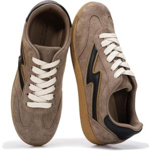 Project Cloud Sneakers for Women – Lace-Up Shoes for Women Trendy Women Sneakers with Memory Foam Insole Women’s Fashion Sneakers Non-Slip Womens Shoes (Irita)(Light Taupe)