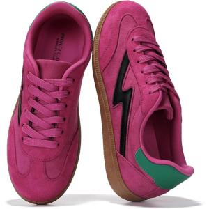 Project Cloud Sneakers for Women – Lace-Up Shoes for Women Trendy Women Sneakers with Memory Foam Insole Women’s Fashion Sneakers Non-Slip Womens Shoes (Irita)(Pink Combo)