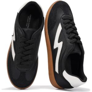 Project Cloud Sneakers for Women – Lace-Up Shoes for Women Trendy Women Sneakers with Memory Foam Insole Women’s Fashion Sneakers Non-Slip Womens Shoes (Irita)(Black)