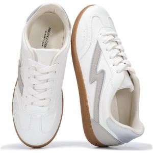 Project Cloud Sneakers for Women – Lace-Up Shoes for Women Trendy Women Sneakers with Memory Foam Insole Women’s Fashion Sneakers Non-Slip Womens Shoes (Irita)(White)