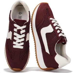 Project Cloud Sneakers for Women – Lightweight Lace-Up Shoes for Women with Memory Foam Insoles – Trendy Womens Shoes – Non-Slip, Comfortable Womens Sneakers (Madison)(Burgundy)