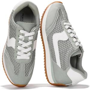 Project Cloud Sneakers for Women – Lightweight Lace-Up Shoes for Women with Memory Foam Insoles – Trendy Womens Shoes – Non-Slip, Comfortable Womens Sneakers (Madison)(Sage)