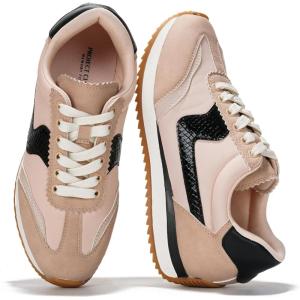 Project Cloud Sneakers for Women – Lightweight Lace-Up Shoes for Women with Memory Foam Insoles – Trendy Womens Shoes – Non-Slip, Comfortable Womens Sneakers (Madison)(Beige)