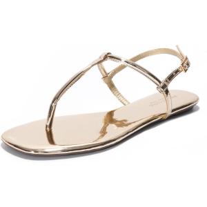 Project Cloud Thong Sandals for Women 2025 – Memory Foam and Lightweight Summer Essentials – Non Slip Flip Flops for Women Footwear with Back Strap Beach Flats Sandals (Celebration)(Gold)