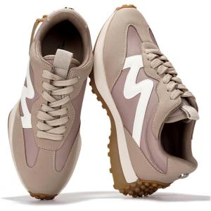 Project Cloud Trendy Sneakers for Women – Memory Foam and Non-Slip Comfortable Casual Ladies Shoes for Womens Fashion Sneakers – Lightweight Lace-up Shoes (Lecco)(Taupe)