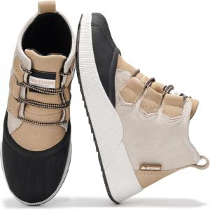 Project Cloud Waterproof Snow Boots for Women – Memory Foam Insole Non-Slip Womens Snow Boots & Winter Shoes with Shoe Lace – Lightweight Indoor Outdoor Shoes(Beige-sport Upper)