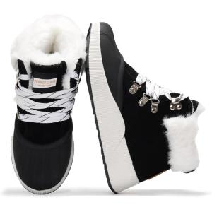 Project Cloud Waterproof Snow Boots for Women – Memory Foam Insole Non-Slip Womens Snow Boots & Winter Shoes with Shoe Lace – Lightweight Indoor Outdoor Shoes(Black-hiker Upper)