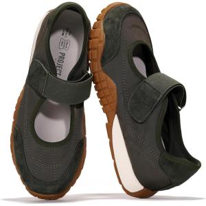 Project Cloud Womens Shoes – Lightweight Mary Jane Shoes Women with Memory Foam Insole – Non Slip Flats for Women Footwear – Women’s Fashion Sneakers 2025 (Donna)(Olive)