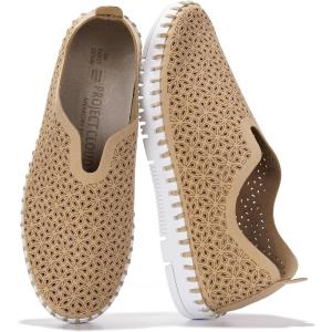 Project Cloud Womens Shoes – Lightweight Summer Loafers for Women with Memory Foam Insole – Breathable Womens Loafers – Perfect Summer Shoes for Women 2025 (Rose)(Latte)