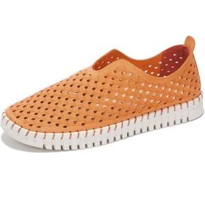 Project Cloud Womens Shoes – Lightweight Summer Loafers for Women with Memory Foam Insole – Stylish & Comfortable Womens Loafers – Perfect Summer Shoes for Women 2025 (Lily)(Orange)