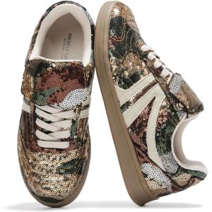 Project Cloud Womens Sneakers – Memory Foam Casual Shoes for Women Footwear Lace Up Women’s Fashion Sneakers – Non-Slip Comfortable Trendy Shoes Womens (Madrid)(Multicolor)