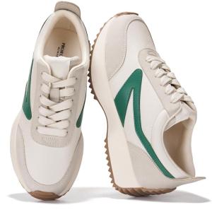 Project Cloud Womens Sneakers – Memory Foam Insole and Lightweight Spring Shoes – Non-Slip Lace Up Trendy Shoes – Fashion Sneakers for Women 2025(White-balinda)