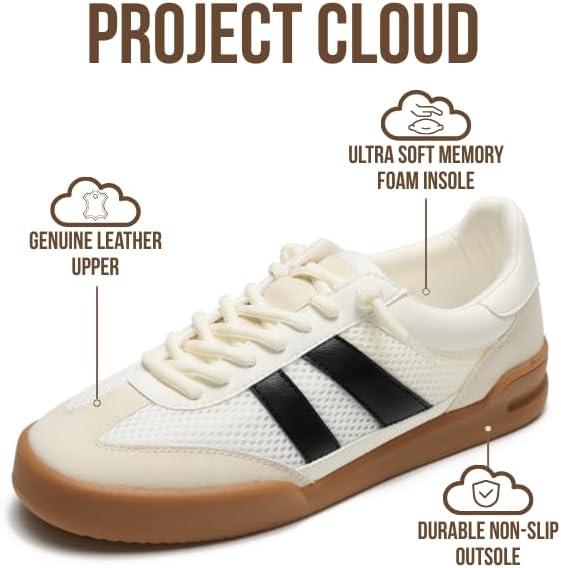 imageProject Cloud 100 Genuine Leather Casual Sneakers for Women Memory Foam Insoles Womens Shoes amp Lightweight Womens Fashion Sneakers Slip On Shoes for Women Footwear VerdyWhite Multi
