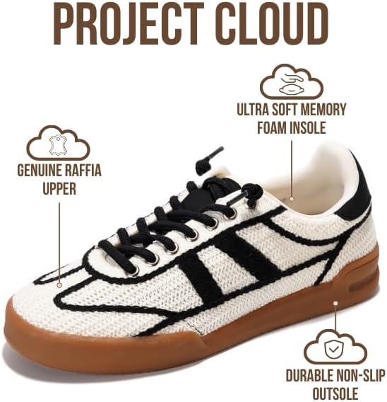 imageProject Cloud 100 Genuine Leather Casual Sneakers for Women Memory Foam Insoles Womens Shoes amp Lightweight Womens Fashion Sneakers Slip On Shoes for Women Footwear VerdyRaffia
