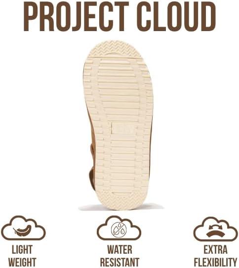 imageProject Cloud Kids Clogs Genuine Leather with Back Strap Memory Foam amp Lightweight Slipon Boys and Girls Sandals with Adjustable Straps NonSlip Clogs for Kids Sandals Little GoldstarChestnut Suede