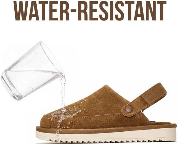 imageProject Cloud Kids Clogs Genuine Leather with Back Strap Memory Foam amp Lightweight Slipon Boys and Girls Sandals with Adjustable Straps NonSlip Clogs for Kids Sandals Little GoldstarChestnut Suede