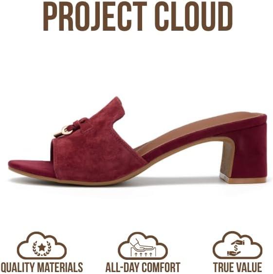 imageProject Cloud 100 Genuine Leather Sandals Women Footwear Memory Foam Insole amp NonSlip Women Sandals Dressy Lightweight Womens Heels Sandals Slides for Women 2026 MonacoSangrias Suede